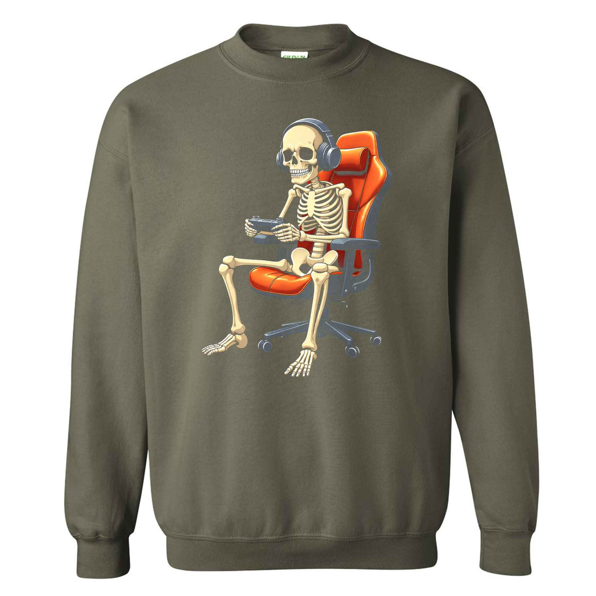 Skeleton Gamer Halloween Sweatshirt, Boys Pumpkin Gaming Shirt, Funny Halloween Gift