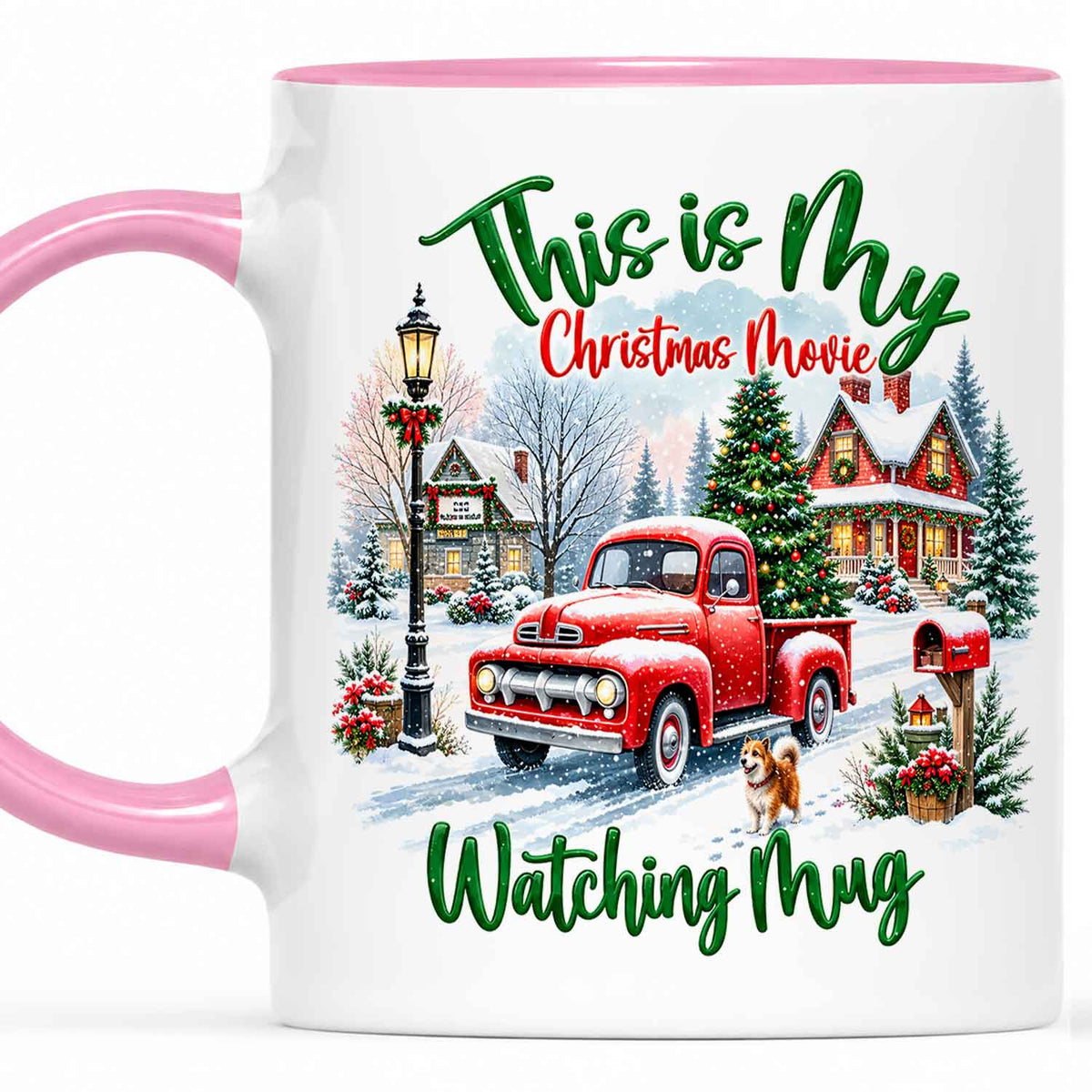 Christmas Movie Mug, Red Truck Christmas Tree Coffee Mug, Holiday Gift for Family
