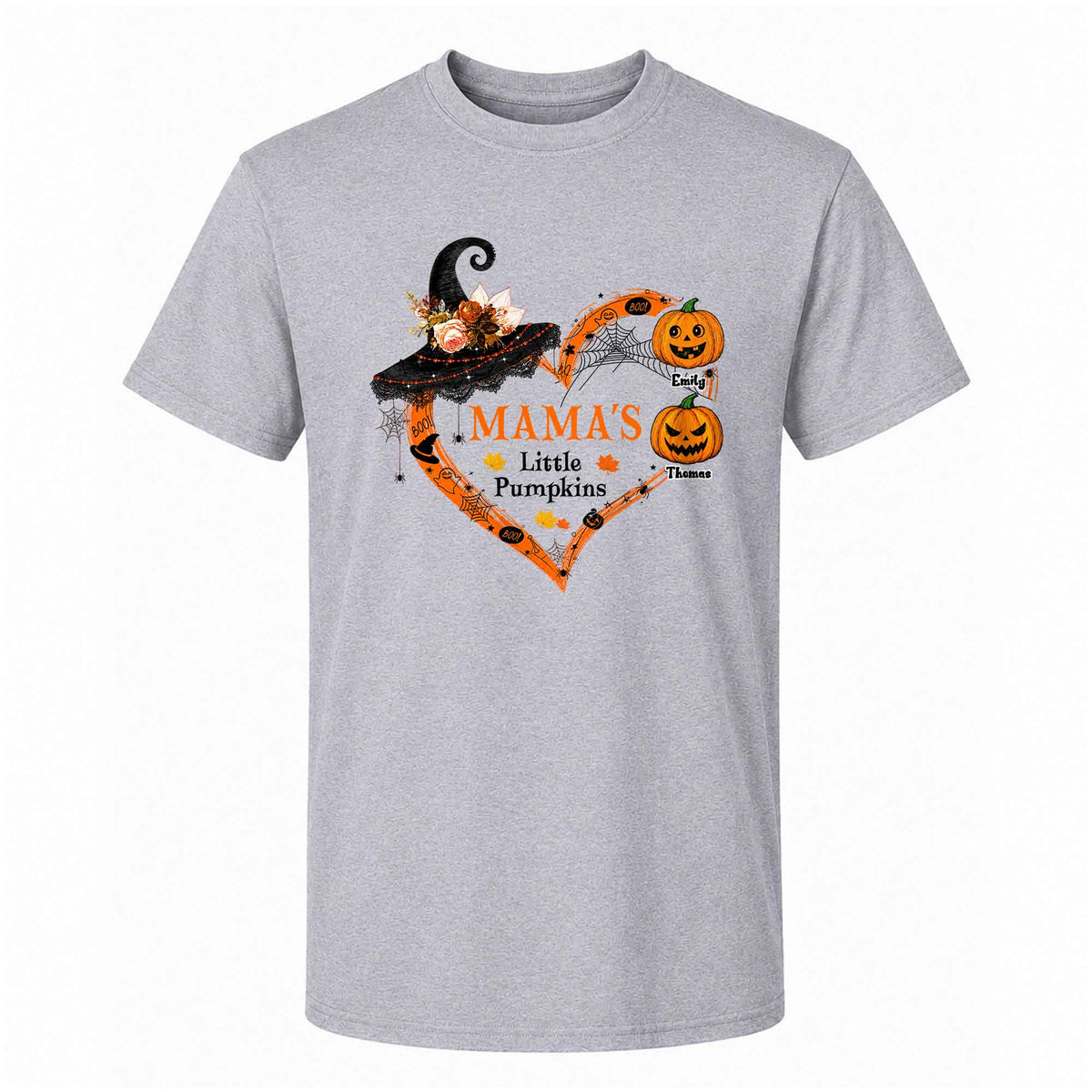 Personalized Halloween Mama Shirt - Mama's Little Pumpkins - Halloween Mom, Grandma Gift