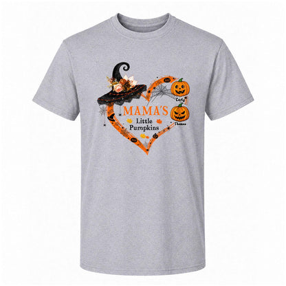 Personalized Halloween Mama Shirt - Mama's Little Pumpkins - Halloween Mom, Grandma Gift