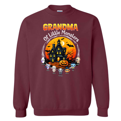 Personalized Grandma Monster Halloween Sweatshirt, Custom Characters & Names Halloween Family Gift