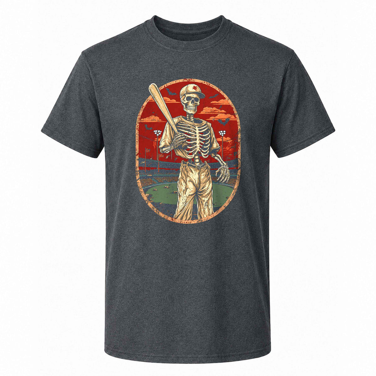Baseball Skeleton Graphic Halloween Sweatshirt, Spooky Baseball Player Shirt, Funny Halloween Gift