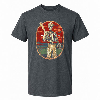 Baseball Skeleton Graphic Halloween Sweatshirt, Spooky Baseball Player Shirt, Funny Halloween Gift