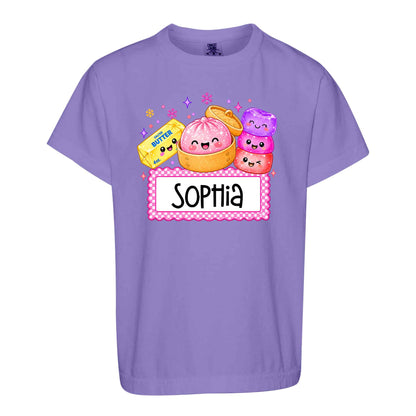 Personalized Squishy Christmas Shirt, Custom Name Santa Graphic Tee, Christmas Gift for Kids