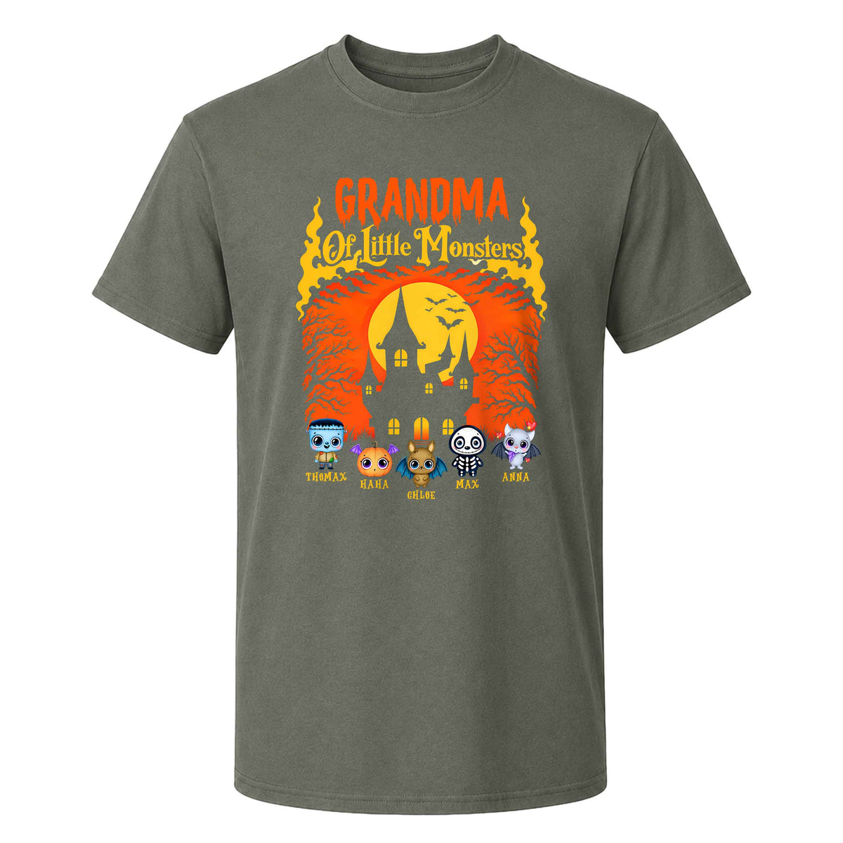Personalized Grandma Monster Halloween Sweatshirt, Custom Characters & Names Halloween Family Gift