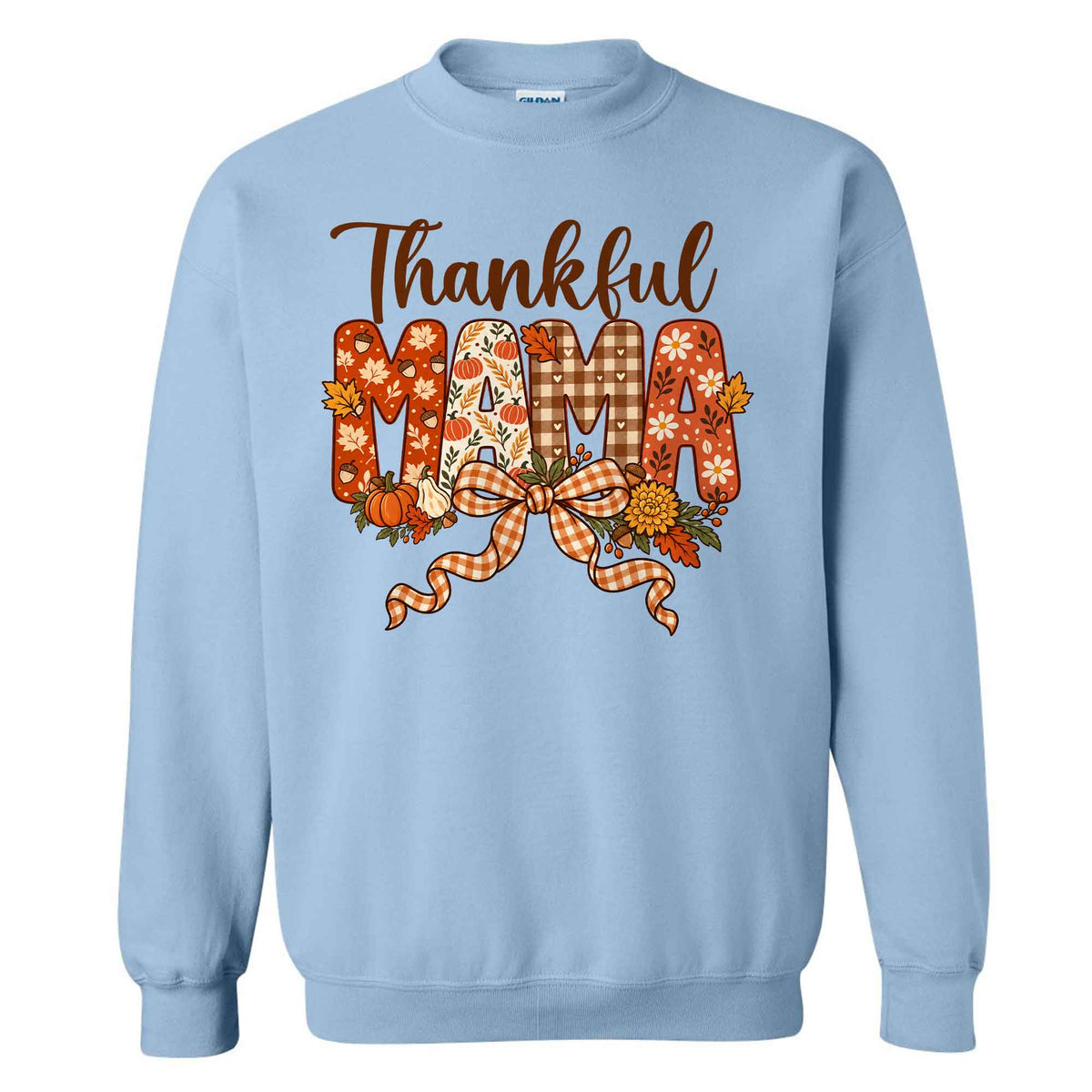Personalized Thanksgiving Shirt - Thankful Mama - Holiday Gift for Mom, Grandma