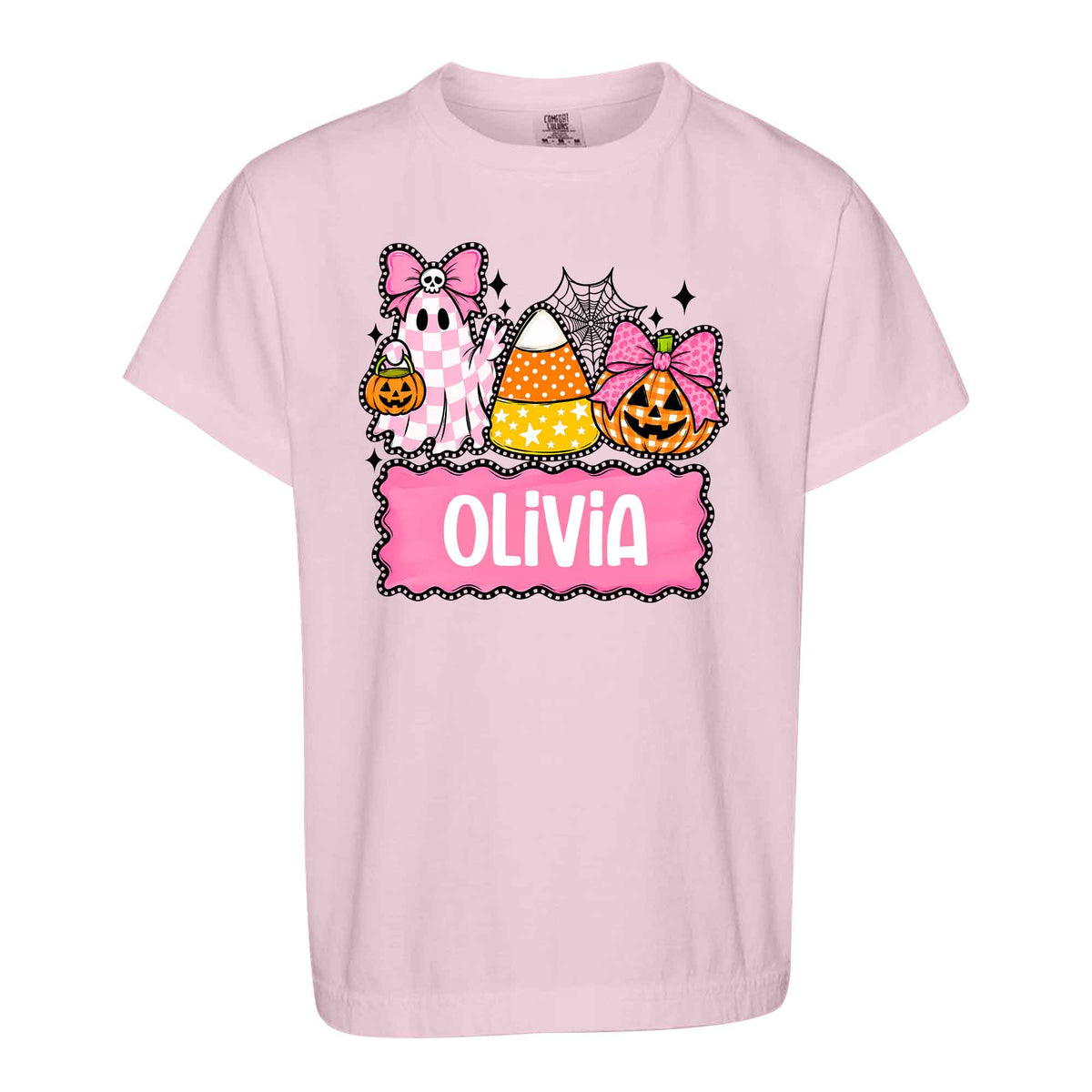 Personalized Halloween Sweatshirt, Custom Name Spooky Ghost Pumpkin, Halloween Gift for Boy & Girl
