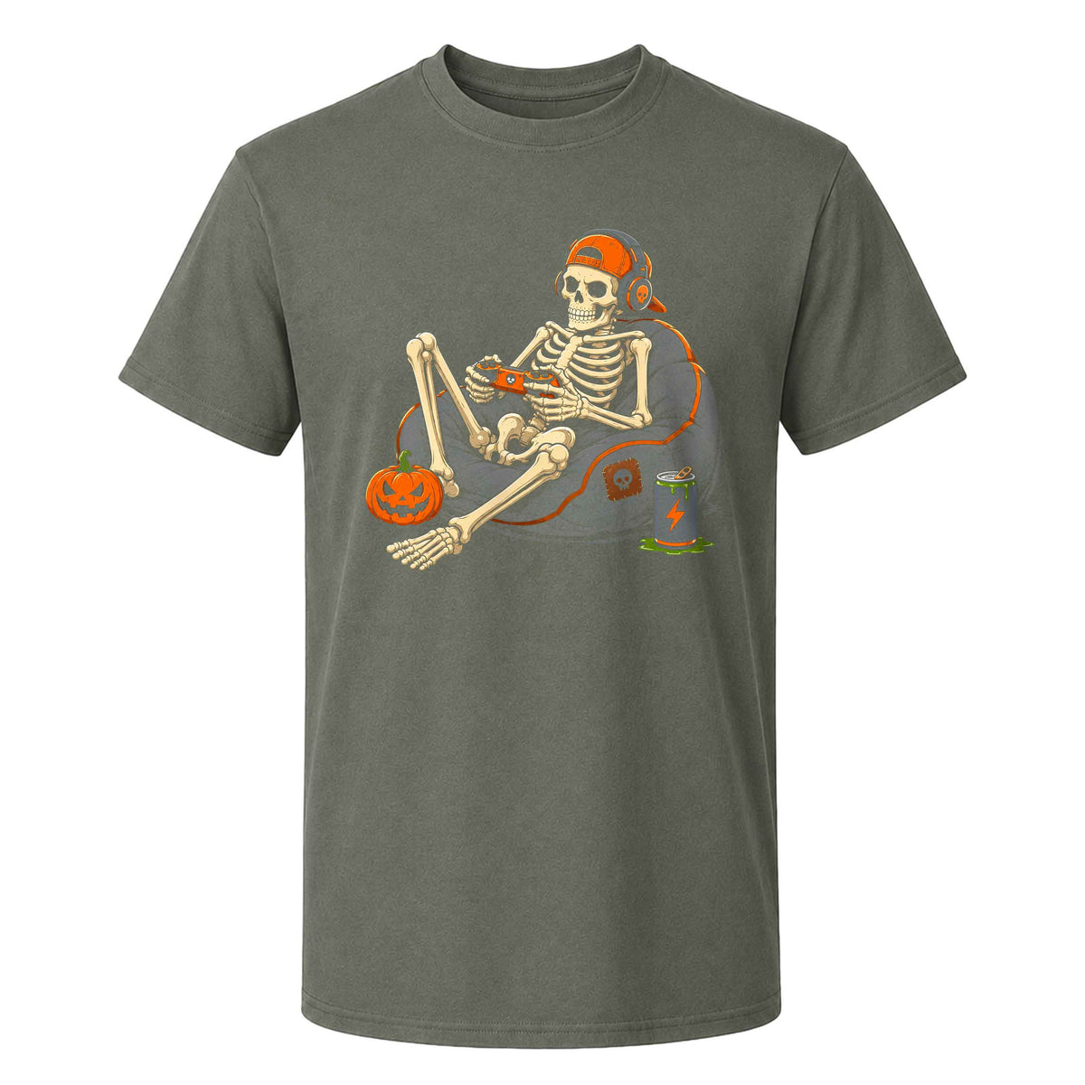 Skeleton Gamer Halloween Sweatshirt, Boys Pumpkin Gaming Shirt, Funny Halloween Gift