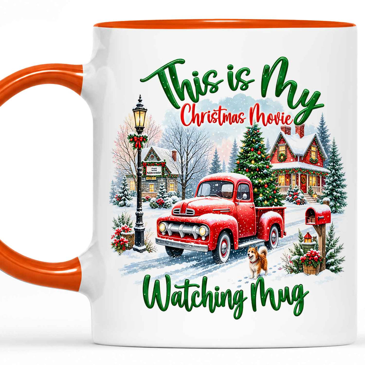 Christmas Movie Mug, Red Truck Christmas Tree Coffee Mug, Holiday Gift for Family