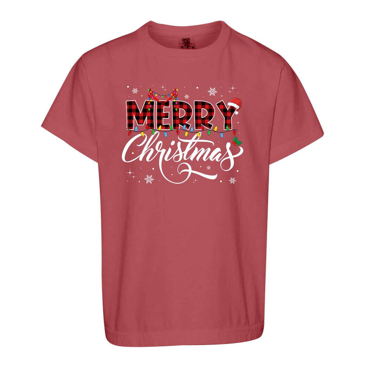 Matching Family Christmas Shirts, Merry Christmas Santa Hat Graphic Tees, Christmas Gift for Family