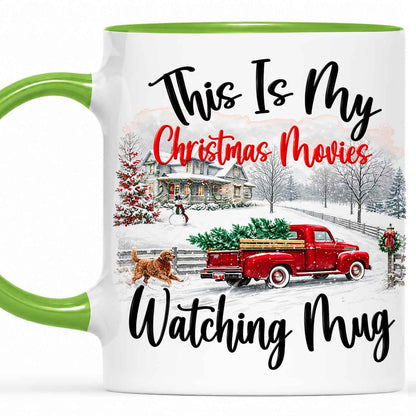 Christmas Movie Mug, Red Truck Christmas Tree Coffee Mug, Holiday Gift for Family