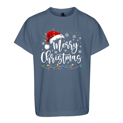 Matching Family Christmas Shirts, Merry Christmas Santa Hat Graphic Tees, Christmas Gift for Family