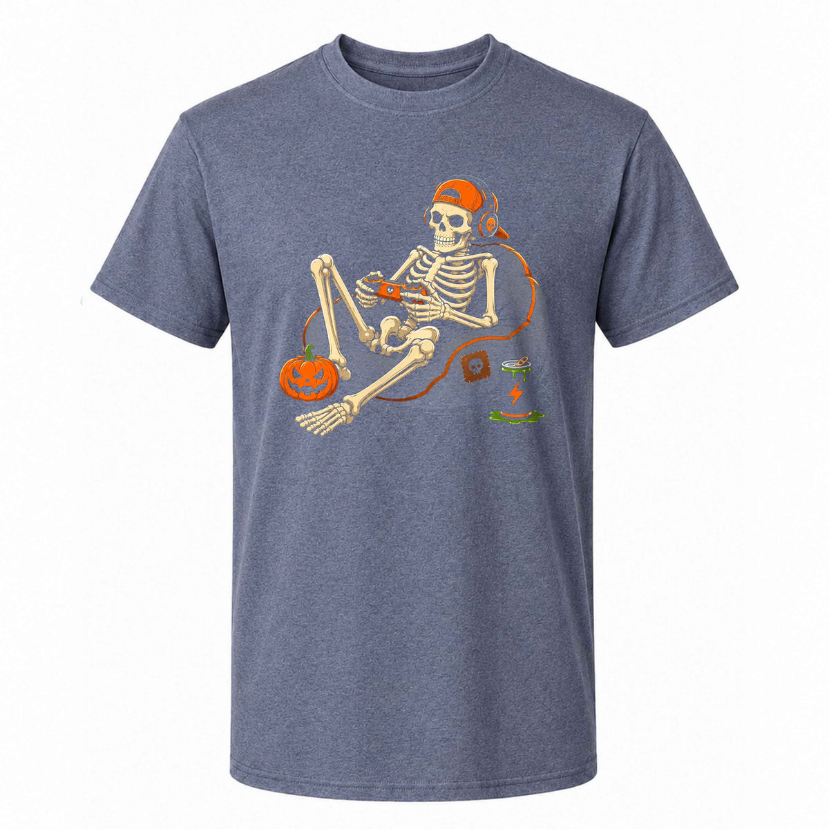Skeleton Gamer Halloween Sweatshirt, Boys Pumpkin Gaming Shirt, Funny Halloween Gift