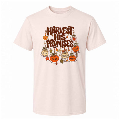 Thanksgiving Christian Shirt  - Harvest His Promises - Thanksgiving Gift for Friends, Self Gift