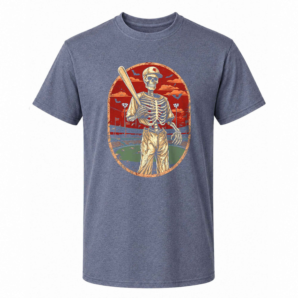 Baseball Skeleton Graphic Halloween Sweatshirt, Spooky Baseball Player Shirt, Funny Halloween Gift