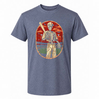 Baseball Skeleton Graphic Halloween Sweatshirt, Spooky Baseball Player Shirt, Funny Halloween Gift