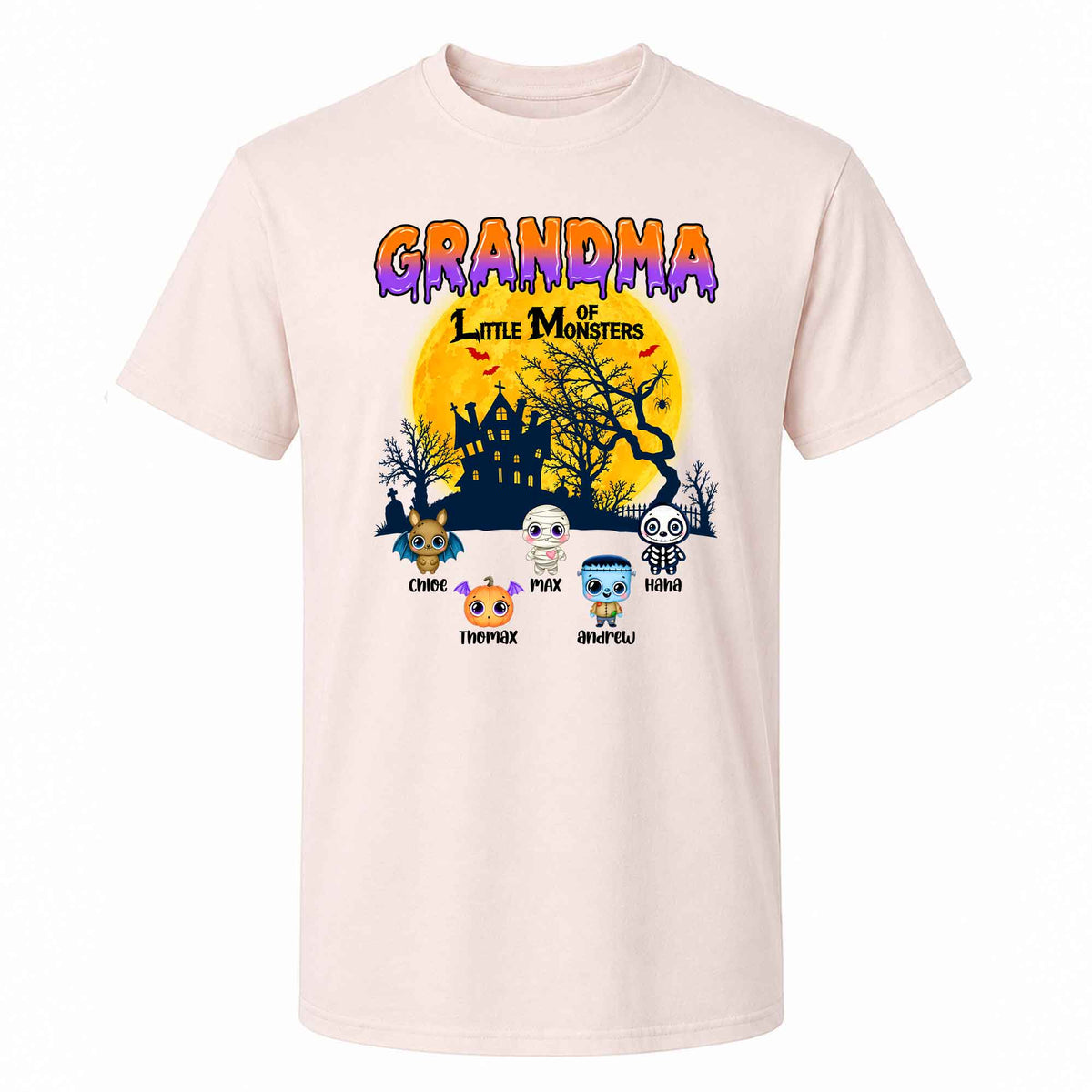Personalized Grandma Monster Halloween Sweatshirt, Custom Characters & Names Halloween Family Gift