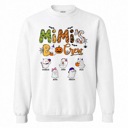 Personalized Halloween Shirt - Mimi's Boo Crew T-Shirt Sweatshirt - Spooky Season Gift for Mom, Grandma