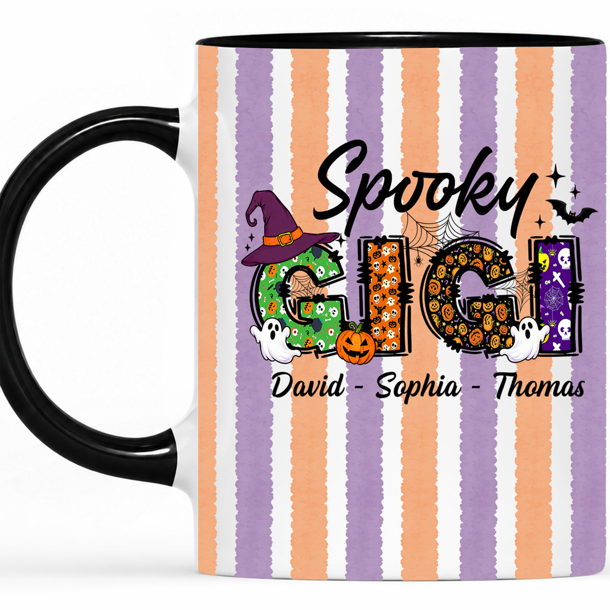 Personalized Halloween Accent Mug - Spooky Gigi Mug - Halloween Gift for Family Members