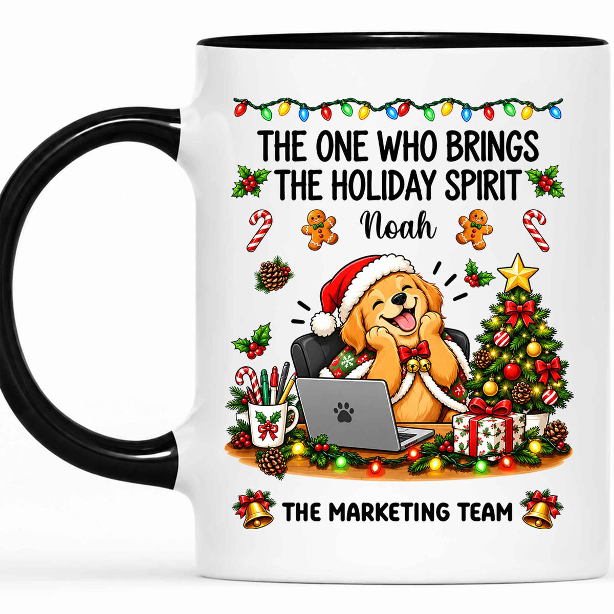 Personalized Christmas Mug for Coworkers - Custom Name Funny Office Coffee Cup - Christmas Gift for Coworkers, Colleagues