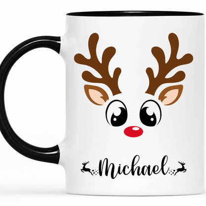 Personalized Christmas Matching Mug - Reindeer Mug Sets for Families, Groups, Businesses & Teams - Christmas Gift