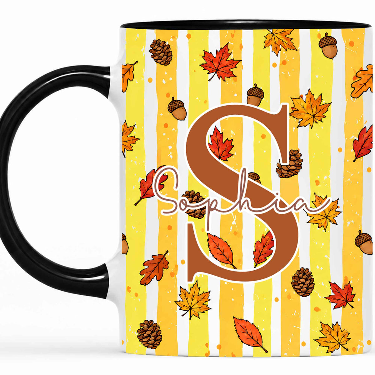Personalized Thanksgiving Mug - Custom Name Fall Pumpkin Mug - Thanksgiving Gift for Friends, Self Gift