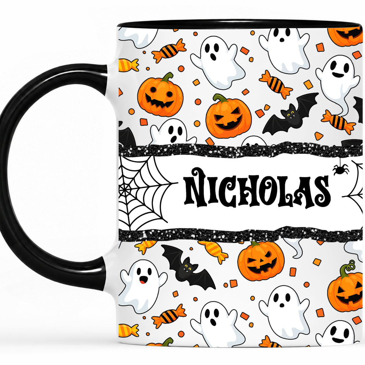 Personalized Halloween Name Mug - Cute Spooky Halloween Accent Mug - Halloween Lovers Gift
