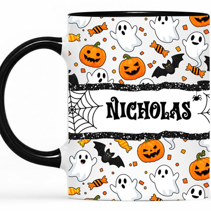 Personalized Halloween Name Mug - Cute Spooky Halloween Accent Mug - Halloween Lovers Gift