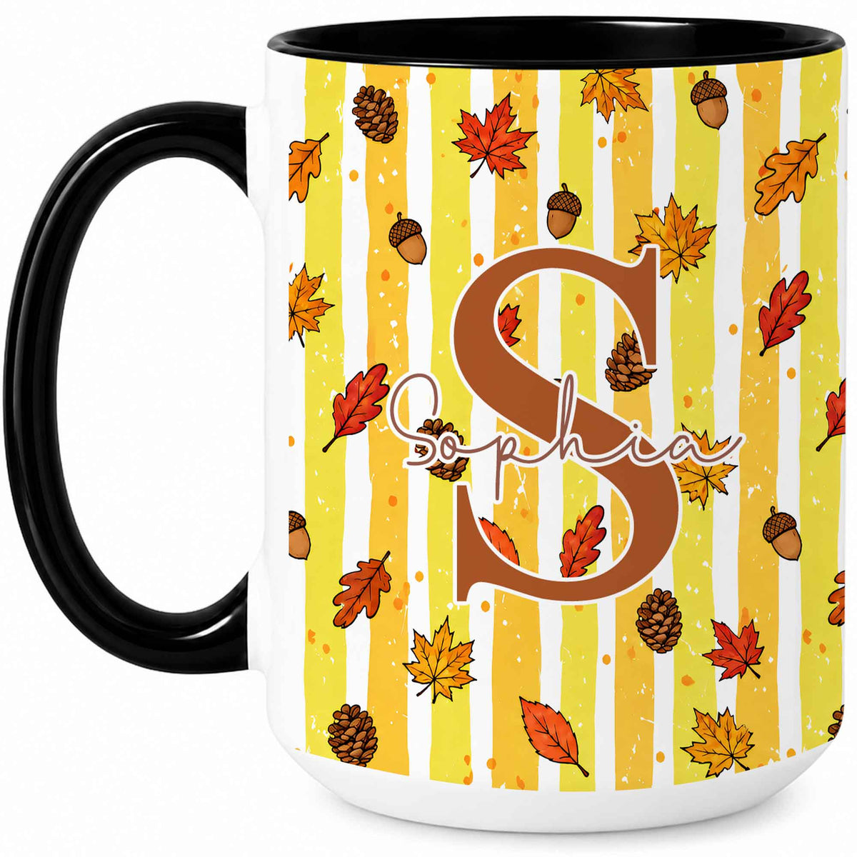 Personalized Thanksgiving Mug - Custom Name Fall Pumpkin Mug - Thanksgiving Gift for Friends, Self Gift