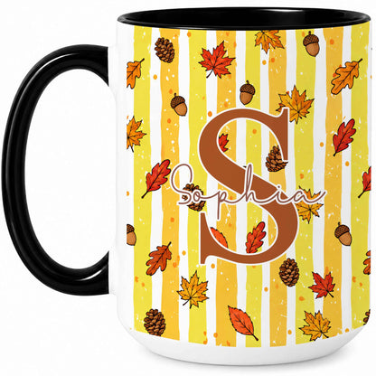 Personalized Thanksgiving Mug - Custom Name Fall Pumpkin Mug - Thanksgiving Gift for Friends, Self Gift