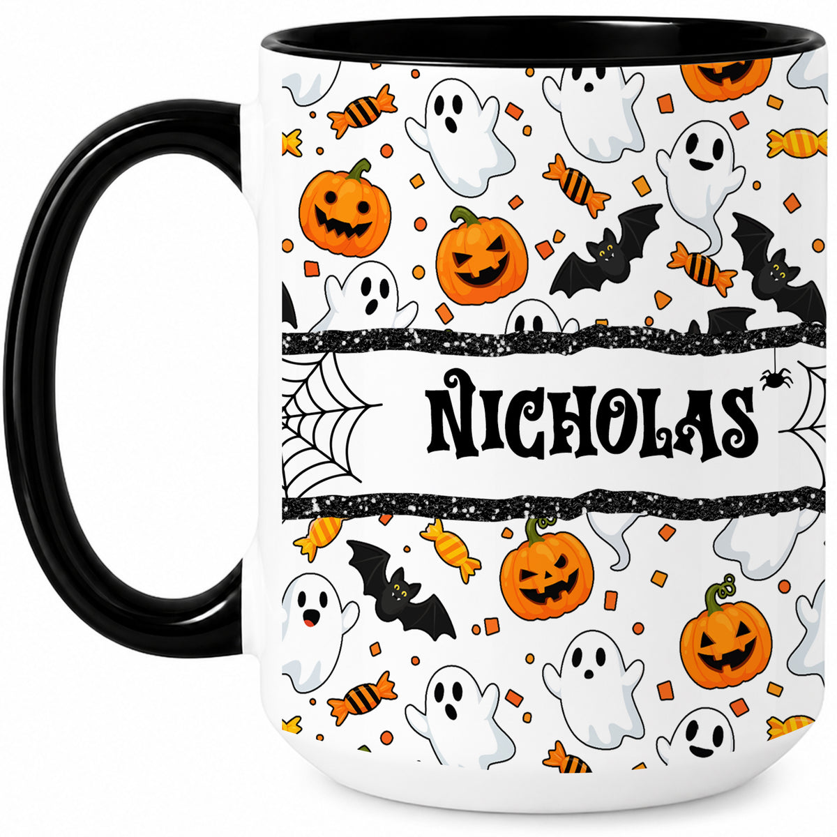 Personalized Halloween Name Mug - Cute Spooky Halloween Accent Mug - Halloween Lovers Gift