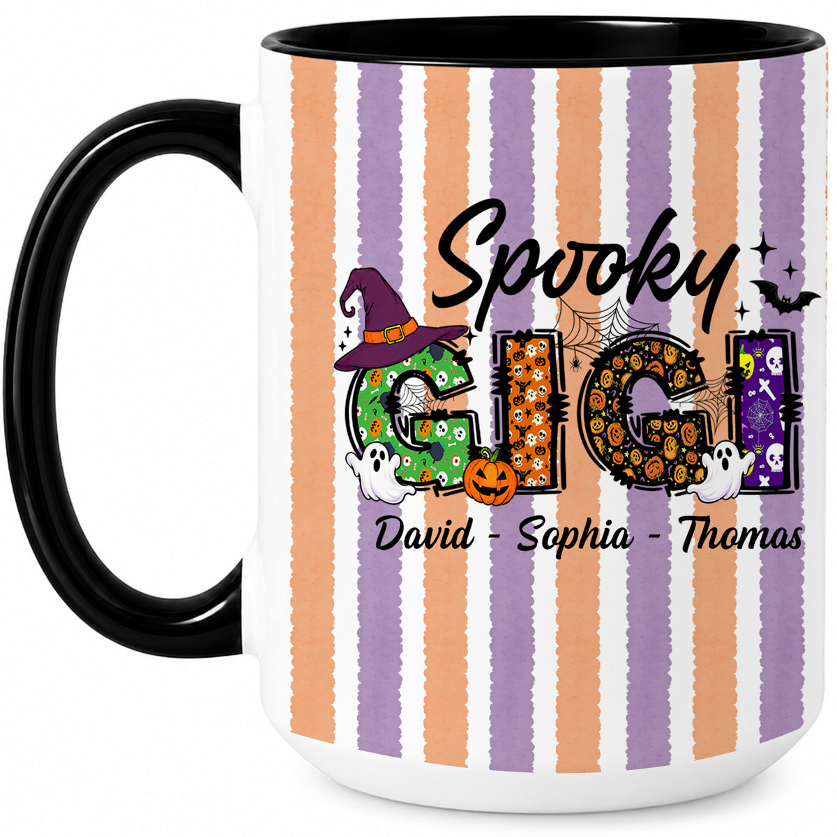 Personalized Halloween Accent Mug - Spooky Gigi Mug - Halloween Gift for Family Members