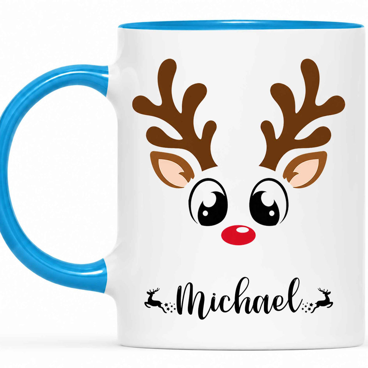 Personalized Christmas Matching Mug - Reindeer Mug Sets for Families, Groups, Businesses & Teams - Christmas Gift