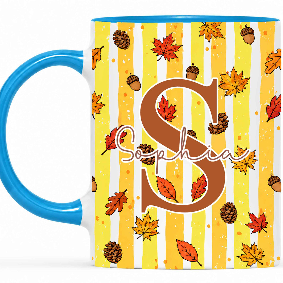 Personalized Thanksgiving Mug - Custom Name Fall Pumpkin Mug - Thanksgiving Gift for Friends, Self Gift