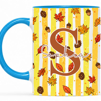 Personalized Thanksgiving Mug - Custom Name Fall Pumpkin Mug - Thanksgiving Gift for Friends, Self Gift