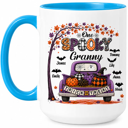 Personalized Halloween Accent Mug - One Spooky Granny Coffee Cup - Halloween Gift for Grandma, Mom