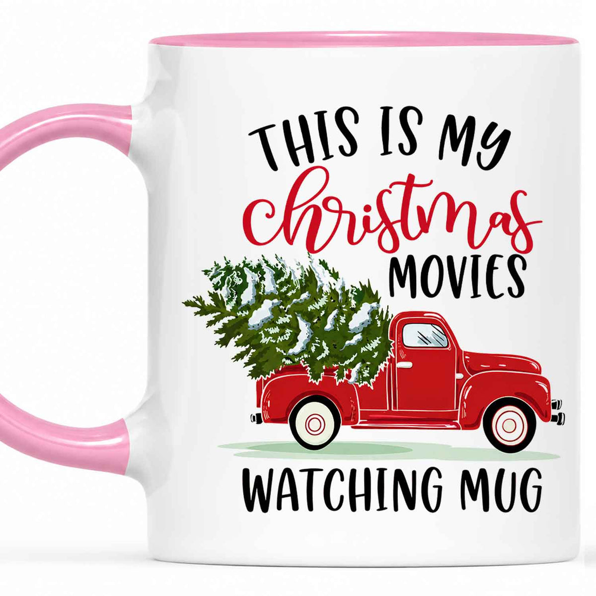 Christmas Movie Mug, Red Truck Christmas Tree Coffee Mug, Holiday Gift for Family
