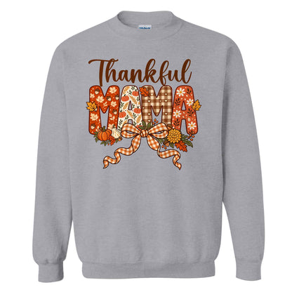 Personalized Thanksgiving Shirt - Thankful Mama - Holiday Gift for Mom, Grandma