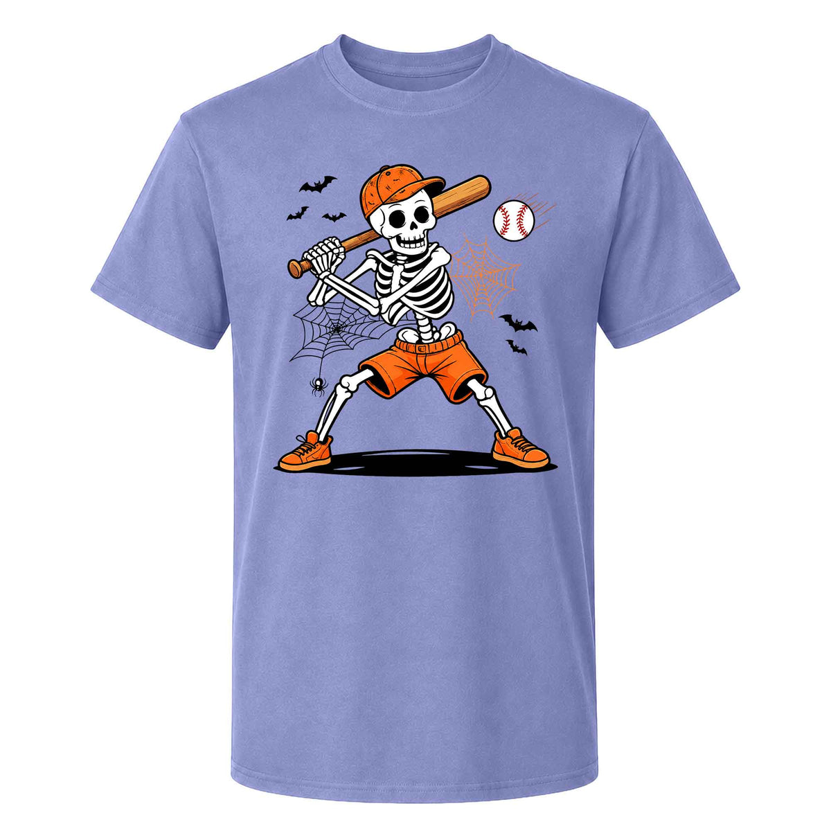 Baseball Skeleton Graphic Halloween Sweatshirt, Spooky Baseball Player Shirt, Funny Halloween Gift