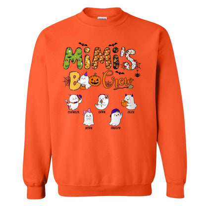 Personalized Halloween Shirt - Mimi's Boo Crew T-Shirt Sweatshirt - Spooky Season Gift for Mom, Grandma