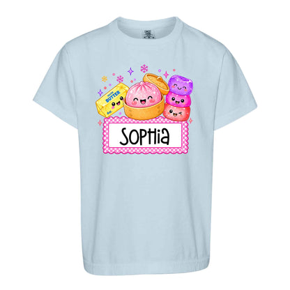Personalized Squishy Christmas Shirt, Custom Name Santa Graphic Tee, Christmas Gift for Kids