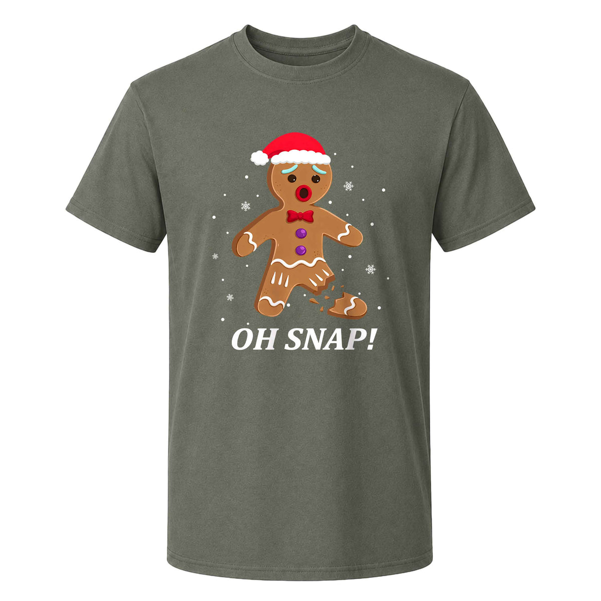 Funny Gingerbread Christmas Sweatshirt, Oh Snap Holiday Graphic Tee, Christmas Gift