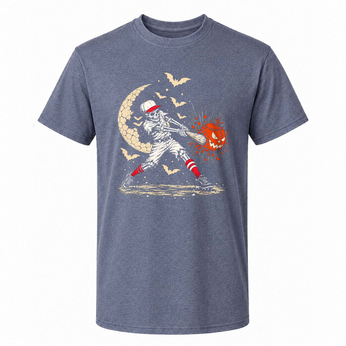 Baseball Skeleton Graphic Halloween Sweatshirt, Spooky Baseball Player Shirt, Funny Halloween Gift
