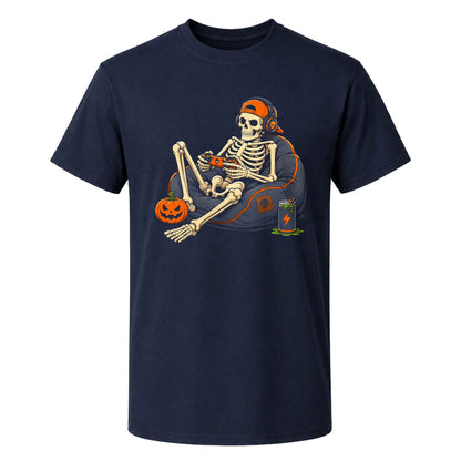 Skeleton Gamer Halloween Sweatshirt, Boys Pumpkin Gaming Shirt, Funny Halloween Gift