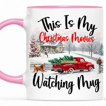 Christmas Movie Mug, Red Truck Christmas Tree Coffee Mug, Holiday Gift for Family
