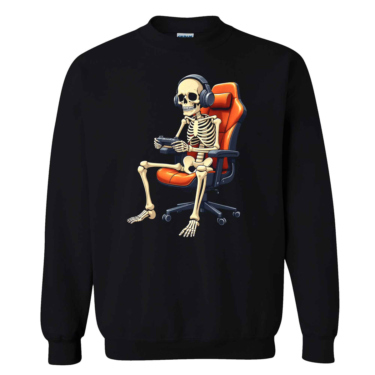 Skeleton Gamer Halloween Sweatshirt, Boys Pumpkin Gaming Shirt, Funny Halloween Gift