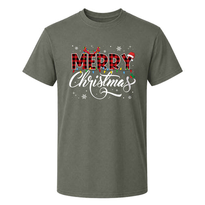 Matching Family Christmas Shirts, Merry Christmas Santa Hat Graphic Tees, Christmas Gift for Family