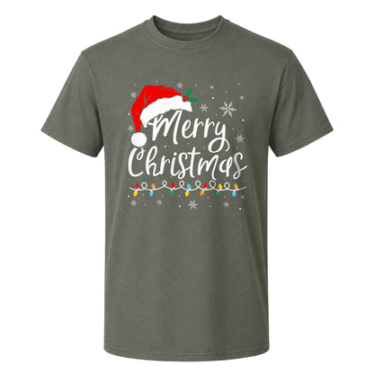 Matching Family Christmas Shirts, Merry Christmas Santa Hat Graphic Tees, Christmas Gift for Family