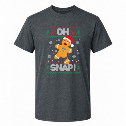 Funny Gingerbread Christmas Sweatshirt, Oh Snap Holiday Graphic Tee, Christmas Gift