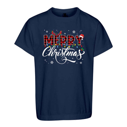 Matching Family Christmas Shirts, Merry Christmas Santa Hat Graphic Tees, Christmas Gift for Family